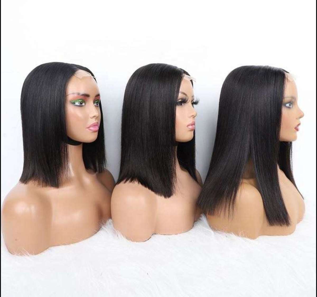10 12 14 Bob 4x4 human hair wig free shipping and pick up