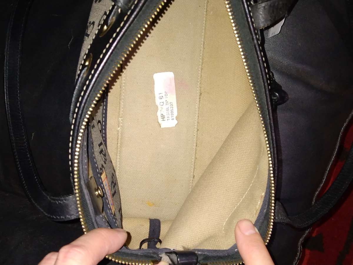 DOONEY AND BOURKE BLACK MONOGRAM PURSE