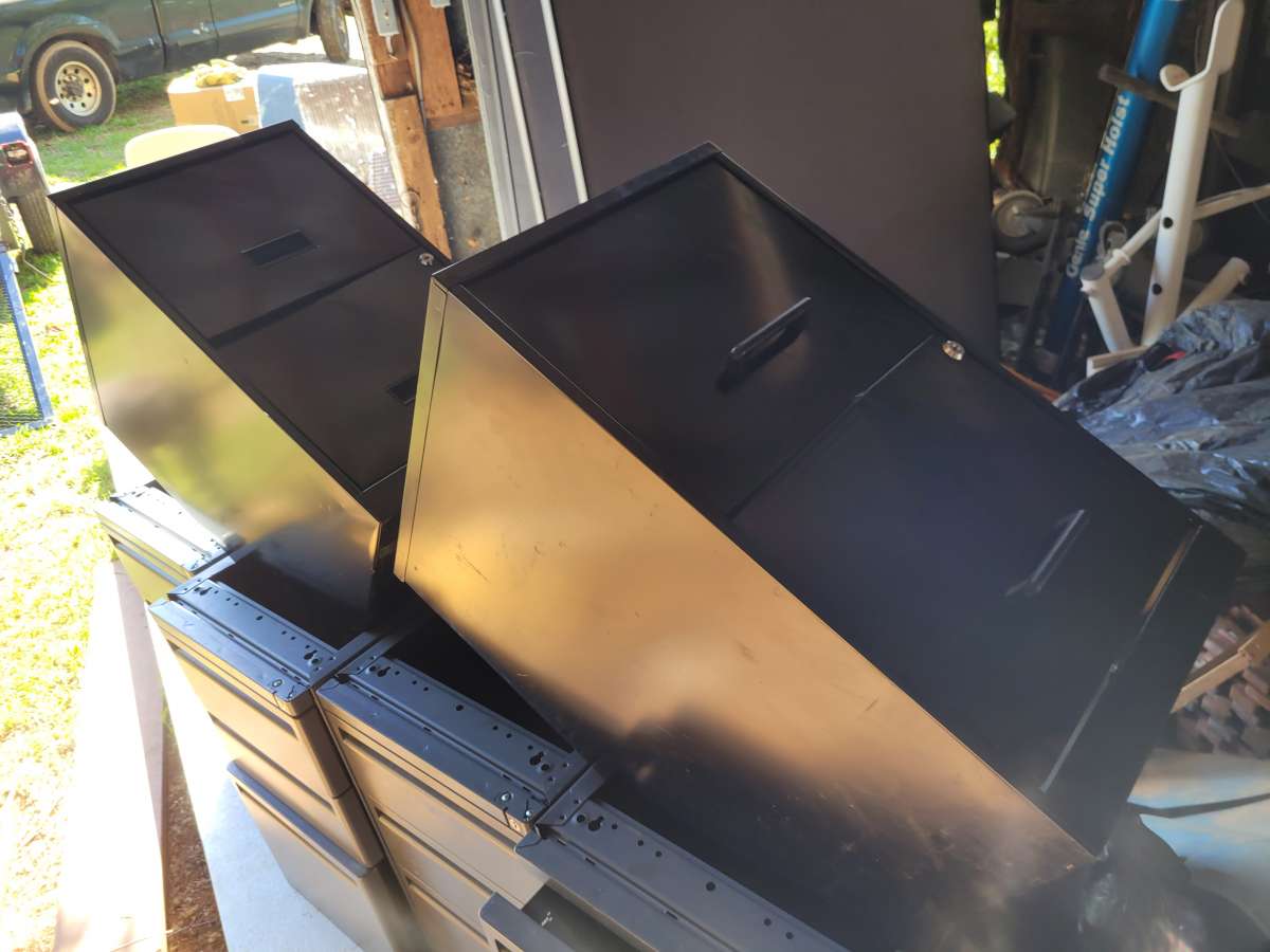 cubicles and file cabinets