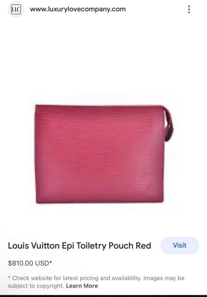 Louis Vuitton Epi Toiletries pouch red