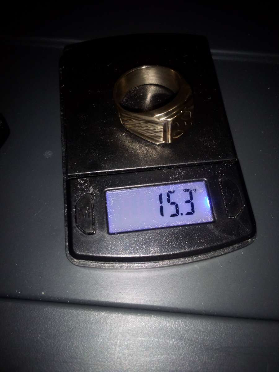 15g mens 18k stamped gold ring