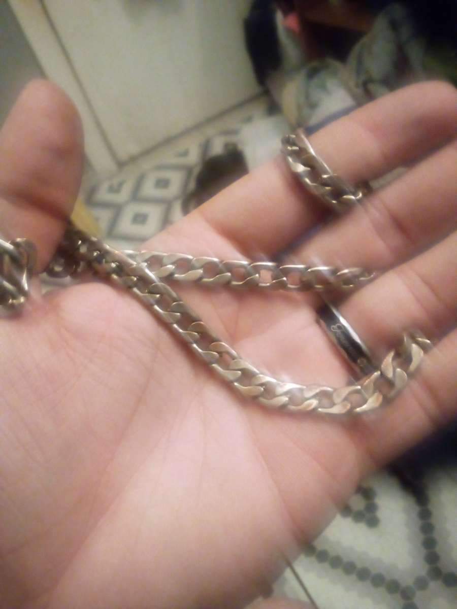 925 sterling silver necklace 22 inch and 3mm wide