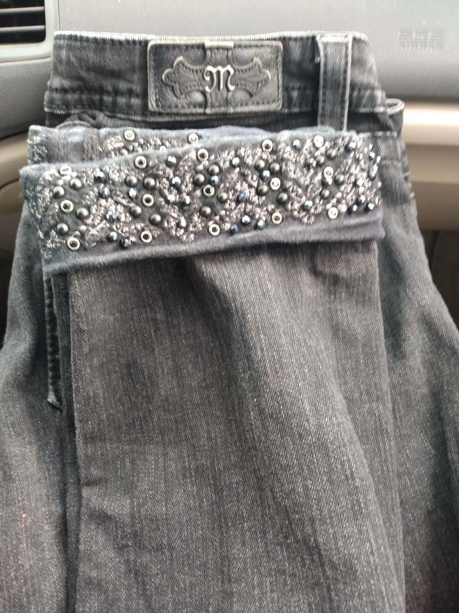 MISSME JEAN CUFFED SKINNY PANTS SIZE 32