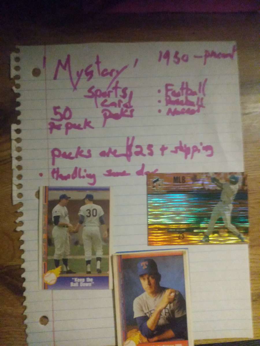 sports card lottery mystery packs 10 threw 200