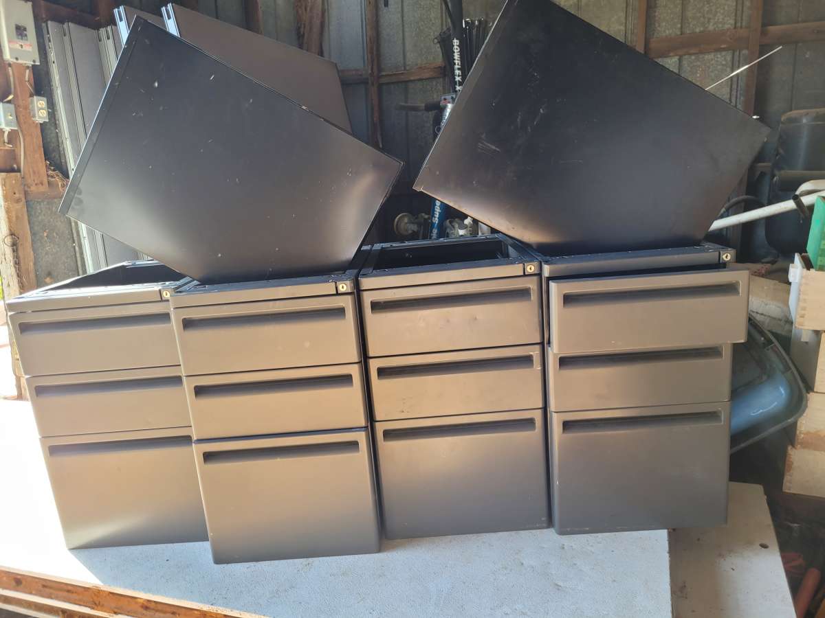 cubicles and file cabinets