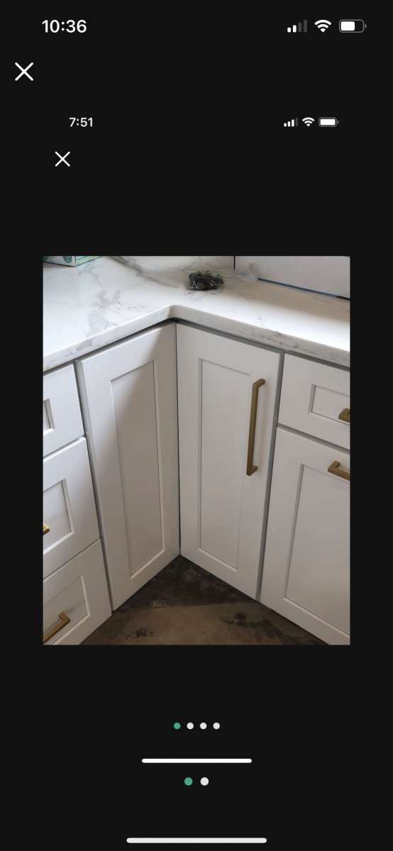 New in box 36 white shaker Corner Reach InLazy Susan base ca