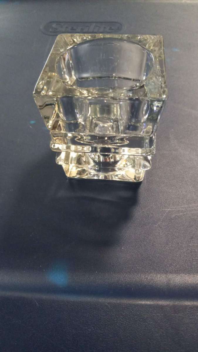 Vintage Avon fostoria vative glass candle holder