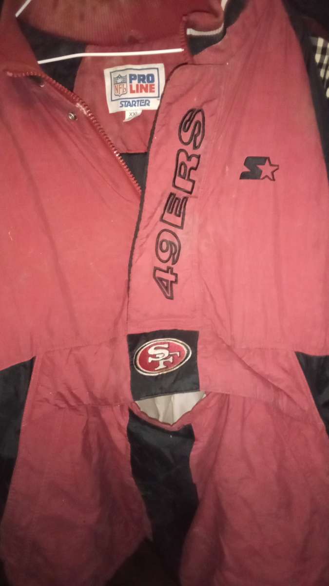 SF 49ers Pro line starter half zip jacket