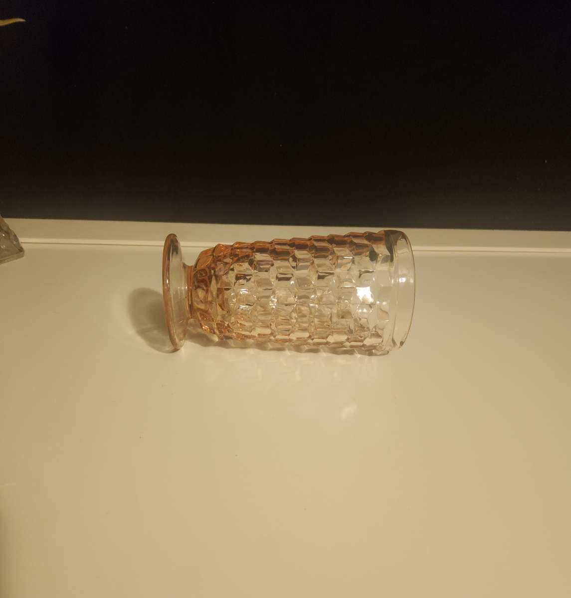 vintage Colony Whitehall cube pattern glass tumblers tall gl