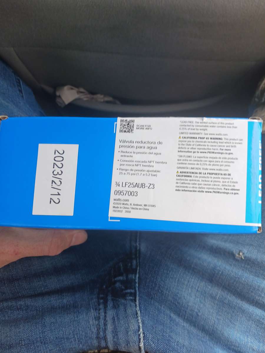 water pressure reducing valve