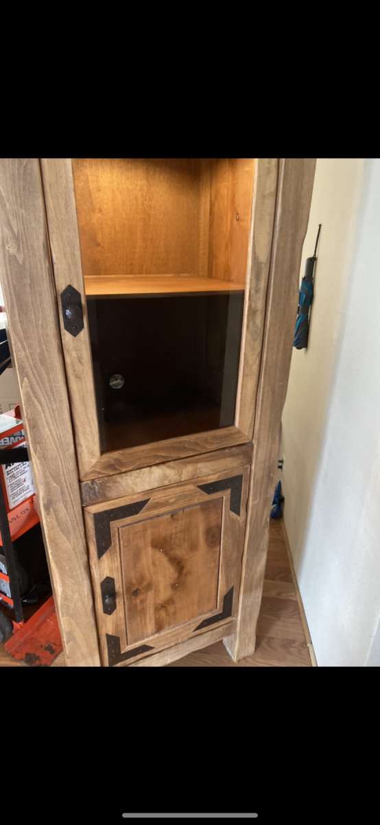 Handmade Real Wood Light Up Display cabinet