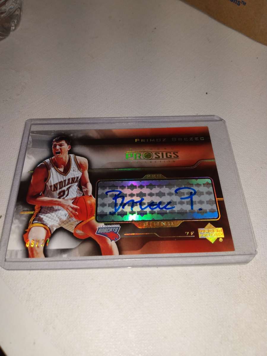 2004 upper Deck primoz Brezec autograph