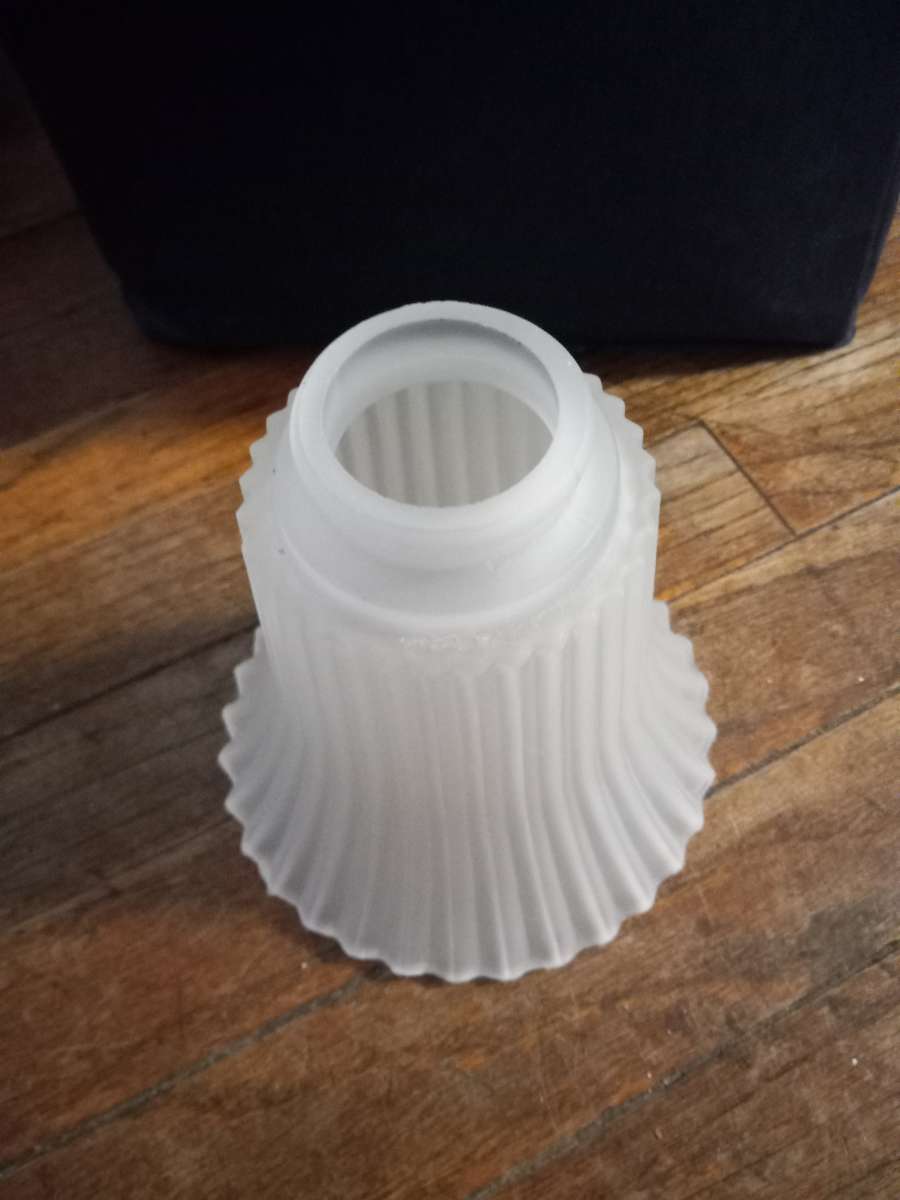 vintage frosted glass light cover