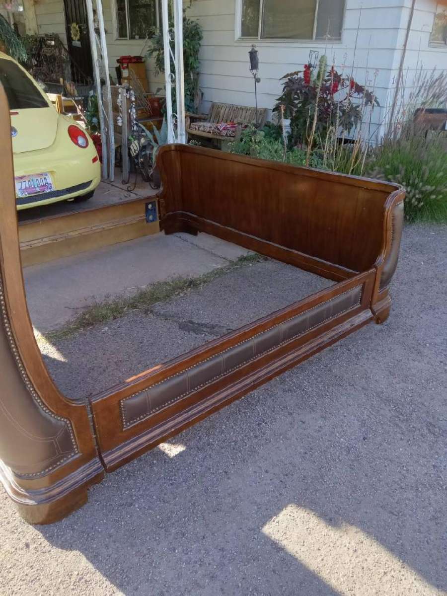 slightly used beautiful bed frame and headboard