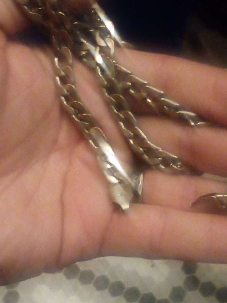 925 sterling silver necklace 22 inch and 3mm wide