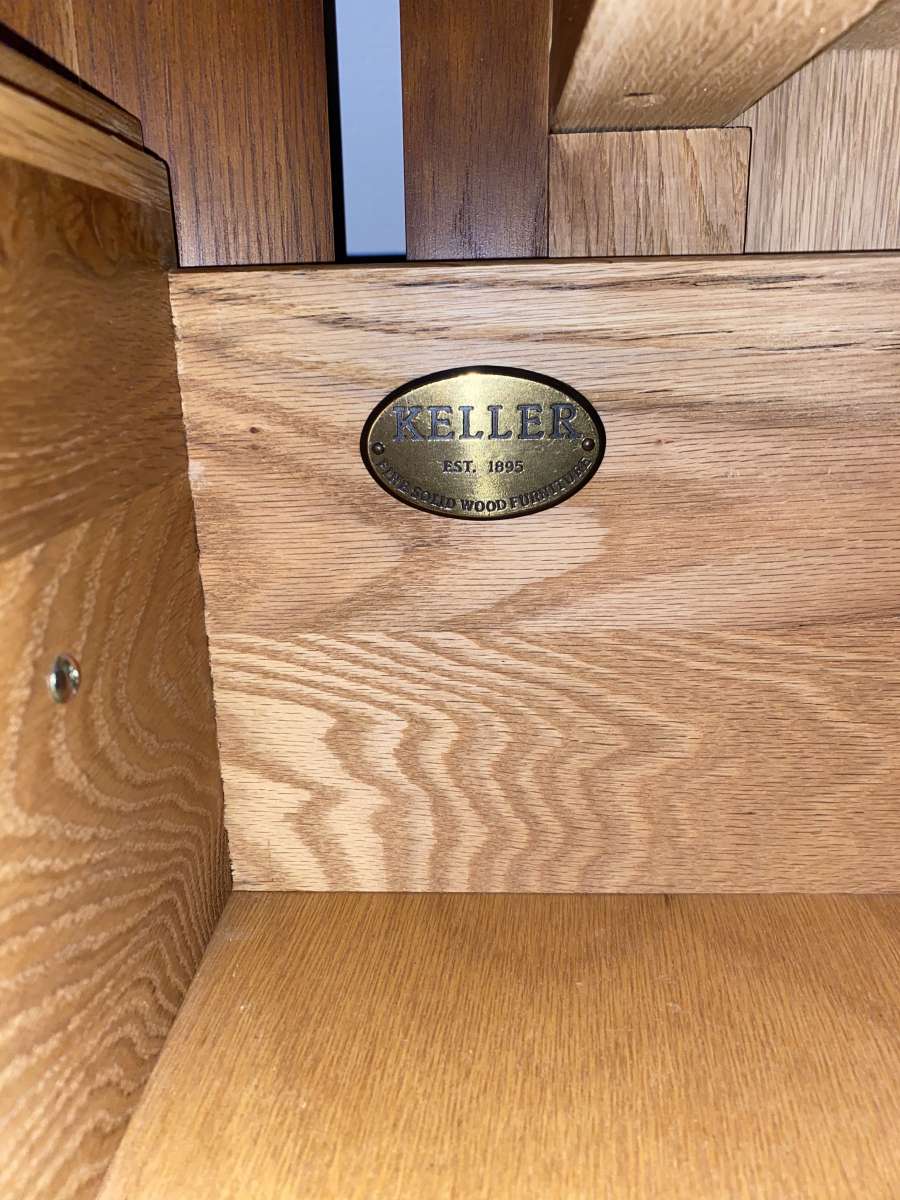 Solid oak antique armoire