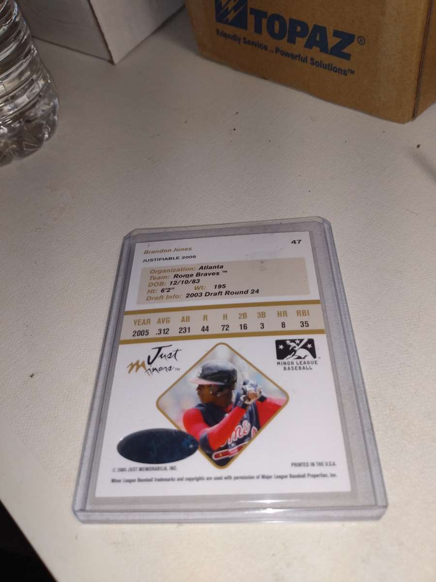 2005 card number 47 just memorable autographs of Brandon Jon