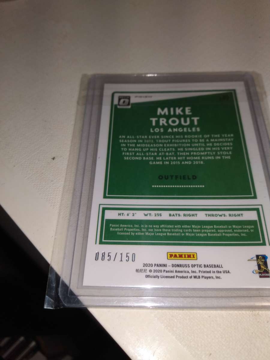 2020 Panini Mike trout red white and blue parallel