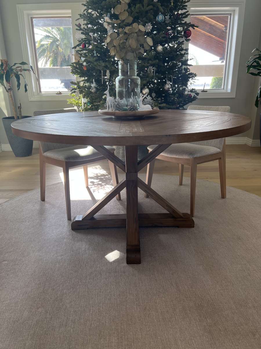 Brand new in box beautiful rustic solid wood dining table