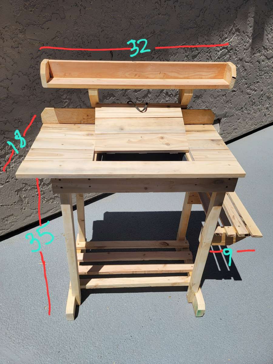multi purpose table work bench outdoor bar potting garden