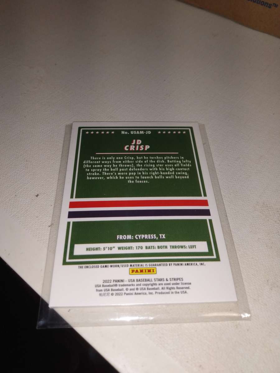 2022 JD crisp relic card