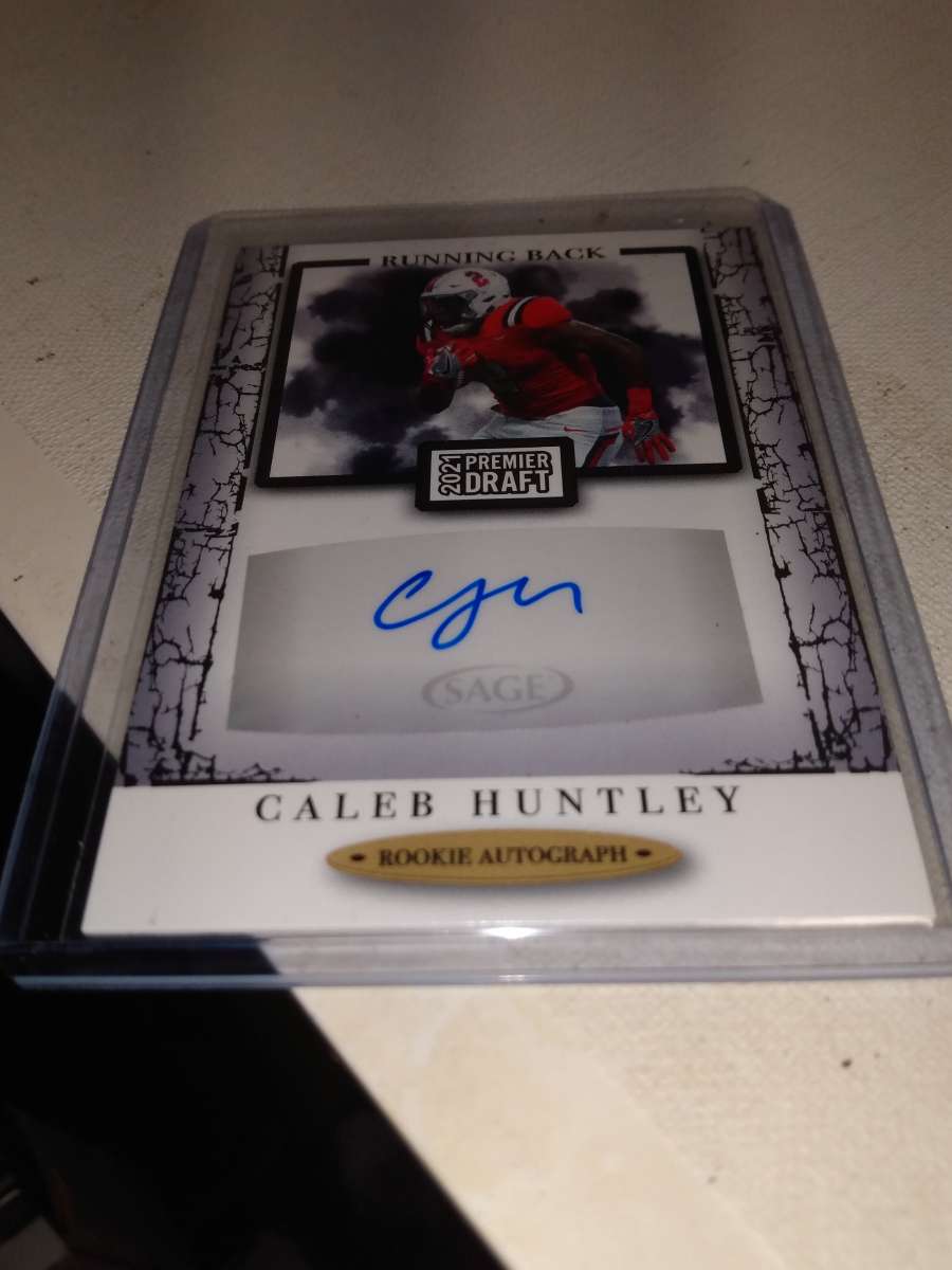 2021 premier draft autographed rookie card Caleb Huntley