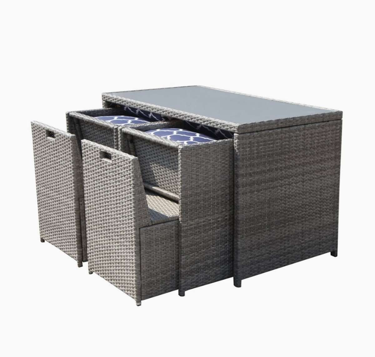 5pc outdoor patio dining set 4 chairs with 1 dining table