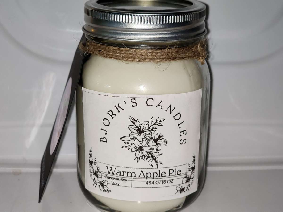 Handmade 16 oz Mason Jar candle