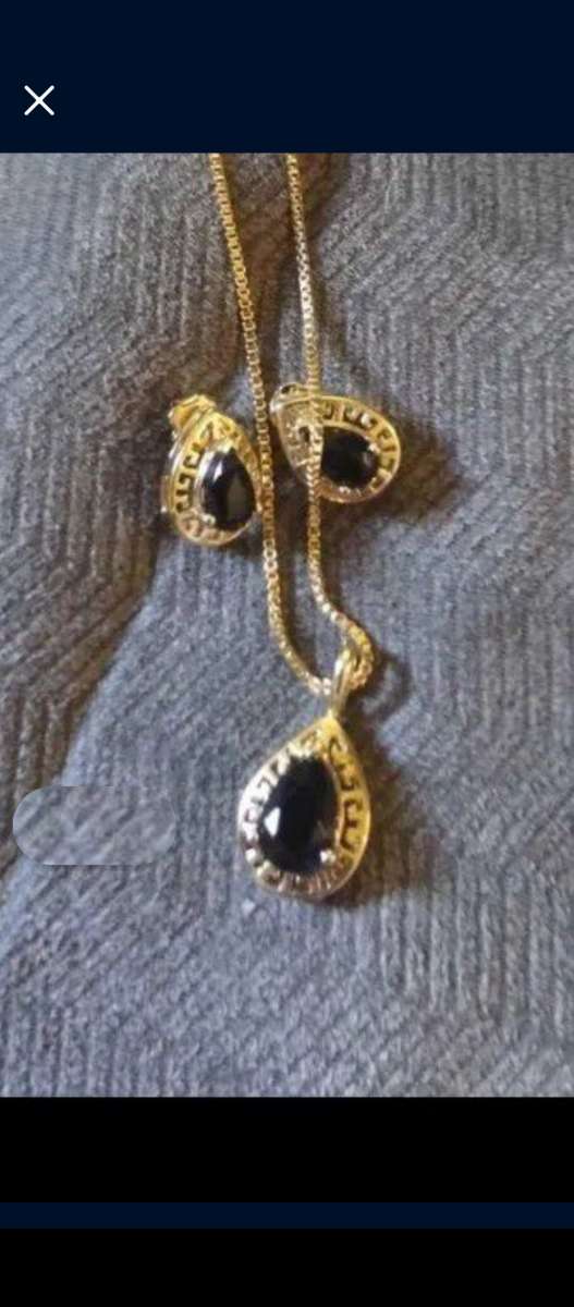 necklace and earrings