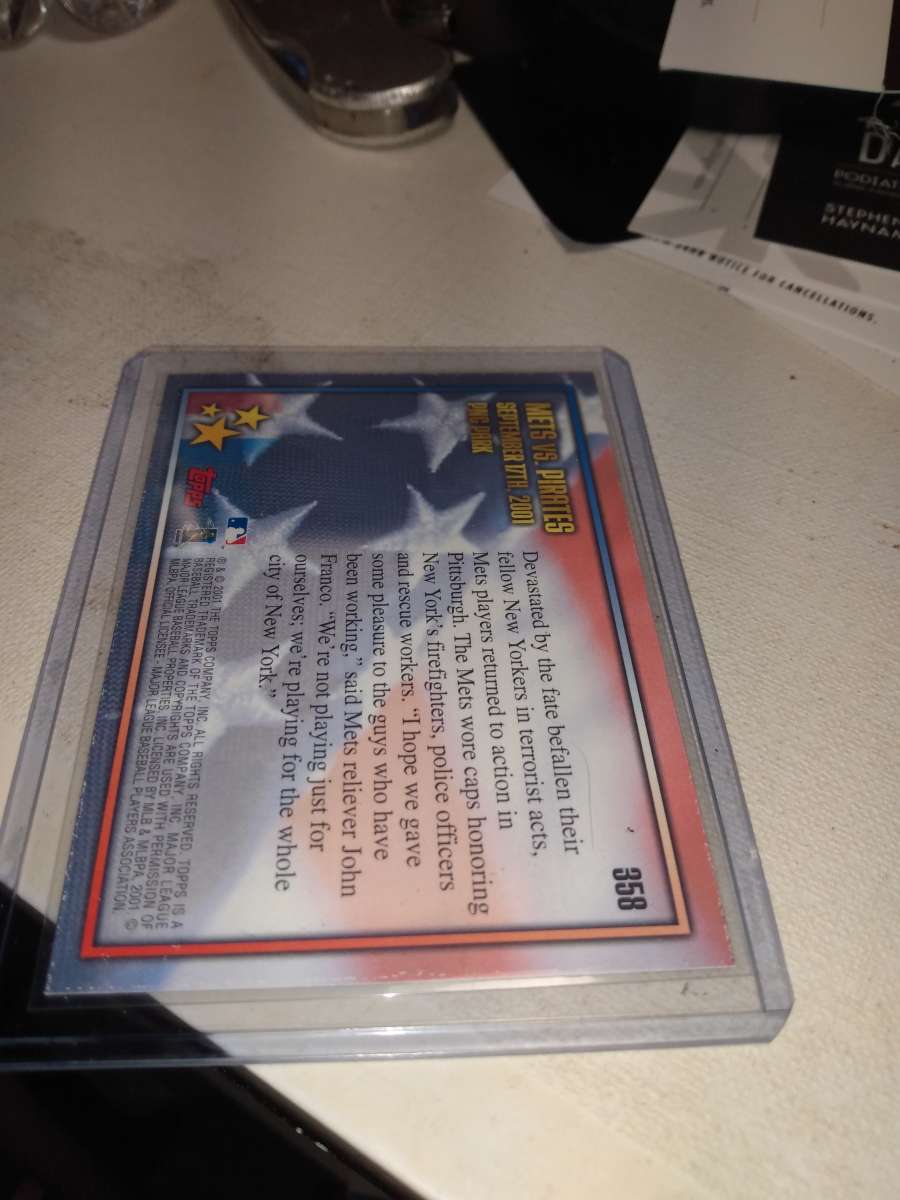 2001 tops September 17th 2001 PNC Park Mike Piazza