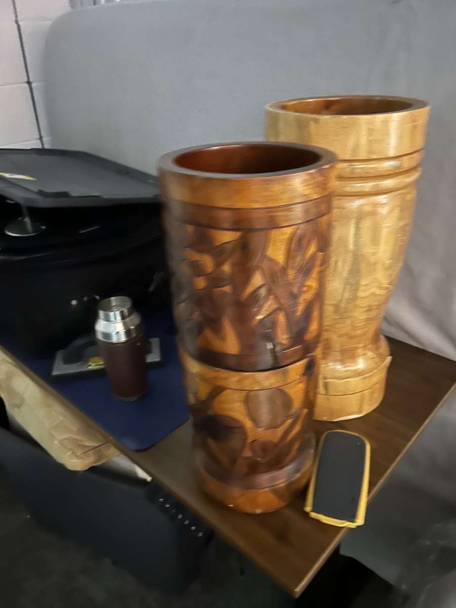 3 sets of wooden planters