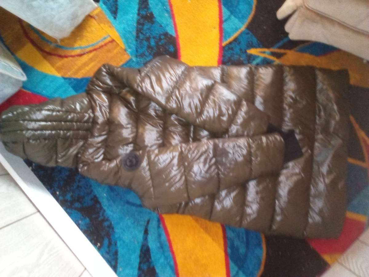 Michael Kors Womens Long hooded puffer coat