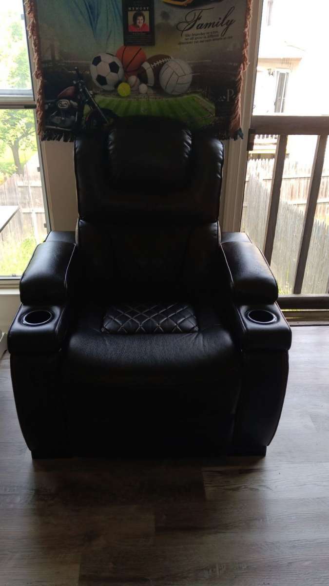 leather couch and Recliner chair