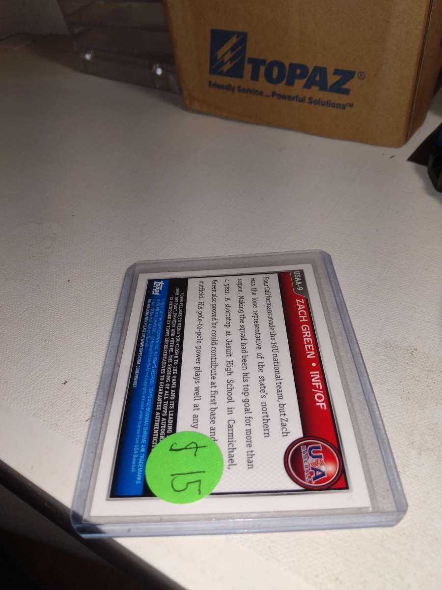 2010 Topps Bowman first Chrome card Zach green autograph