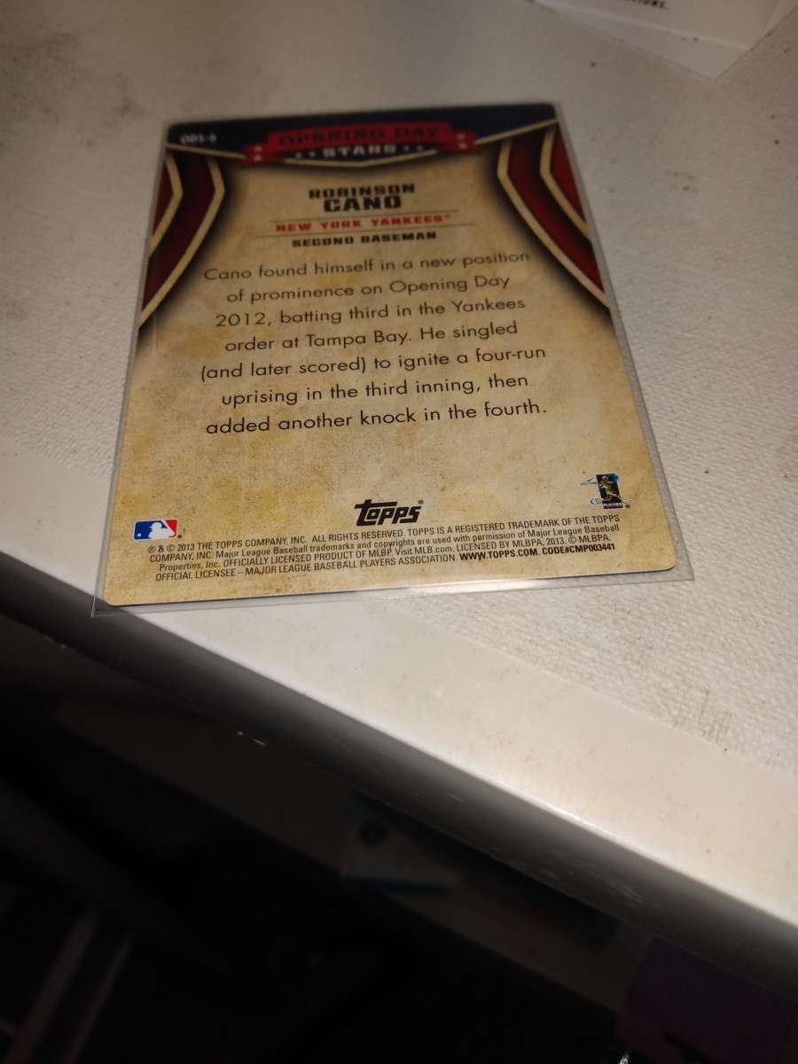 2013 opening day tops Robinson cano