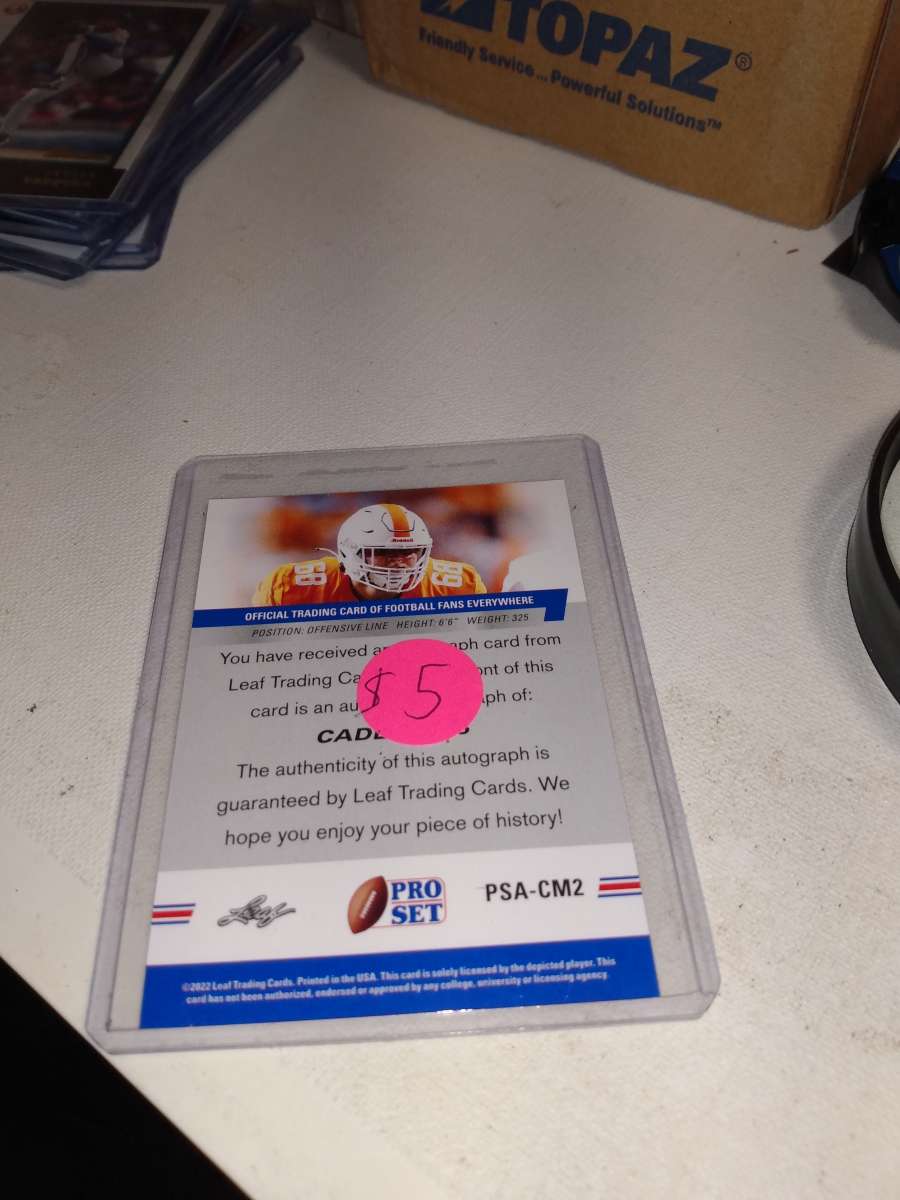 2022 pro stat Cade Mays autograph