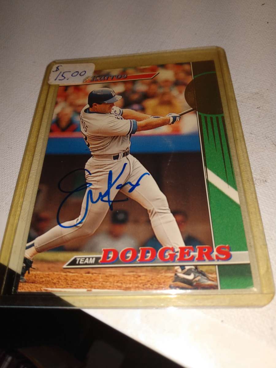 1993 Eric karros on card autograph