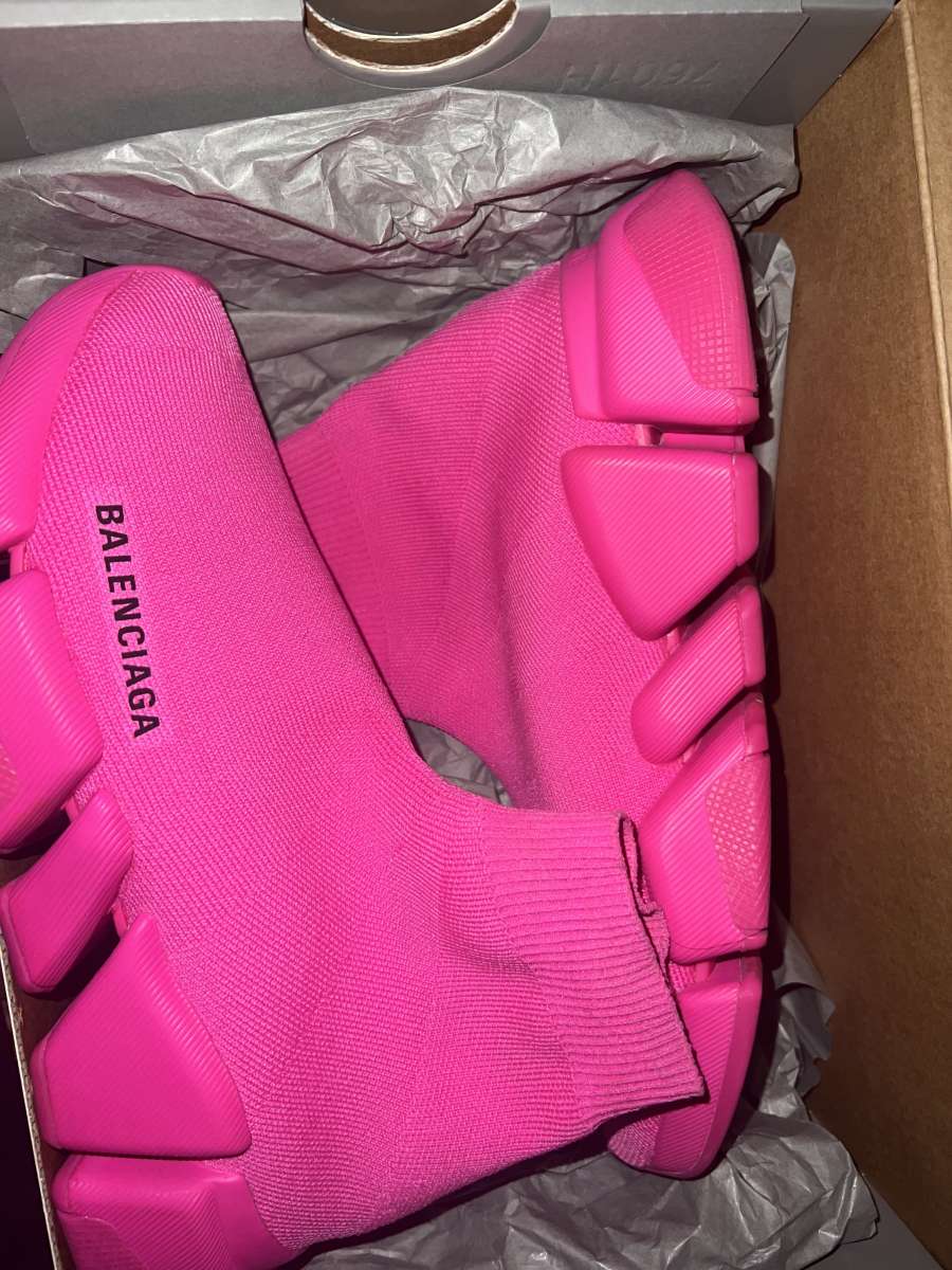 neon rose Balenciaga