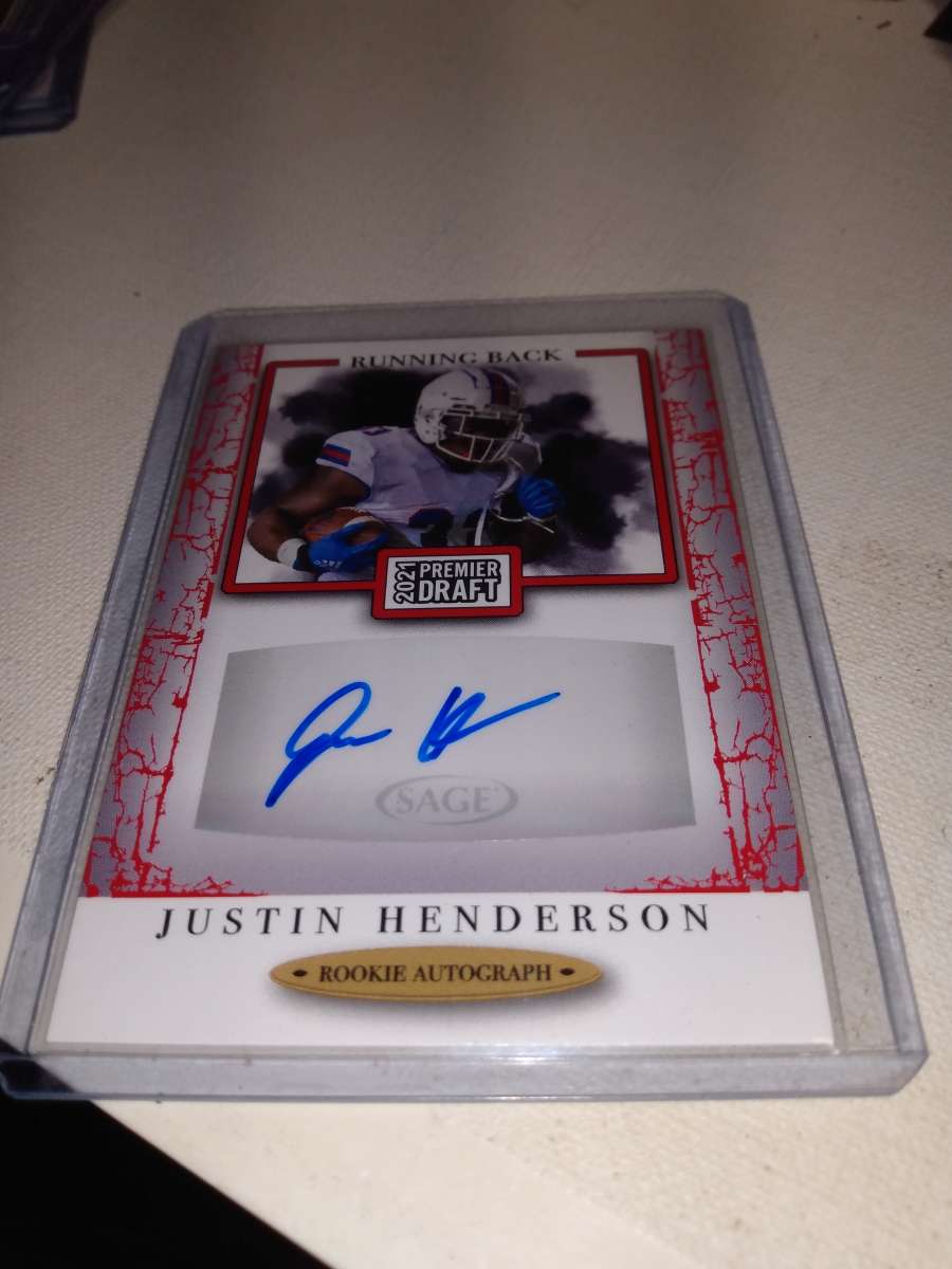 2021 premier draft Justin Henderson autographed card