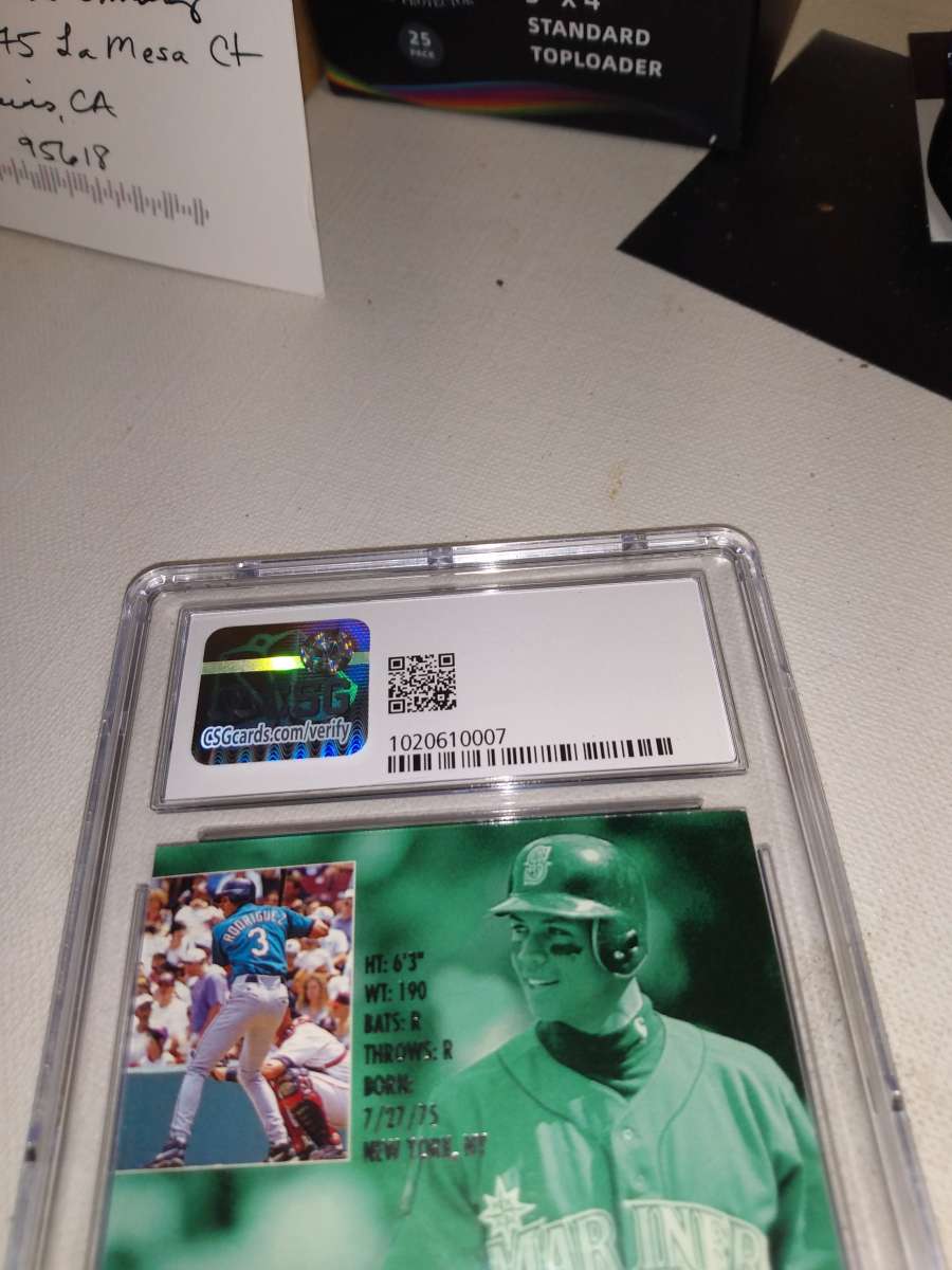 CSG 7 graded 1995 ultra golden medallion Alex Rodriguez rook