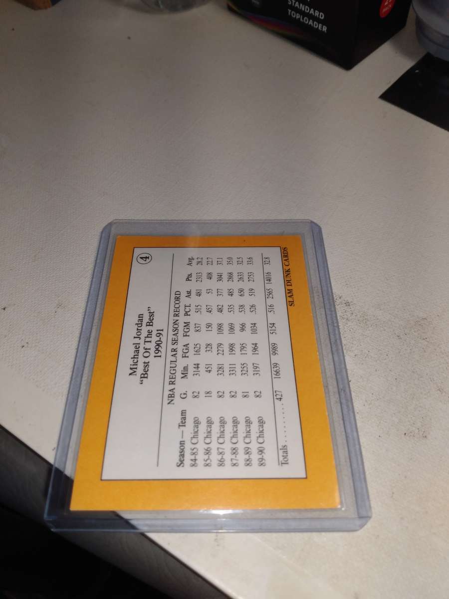 1991 1992 slam dunk cards Michael Jordan card number four