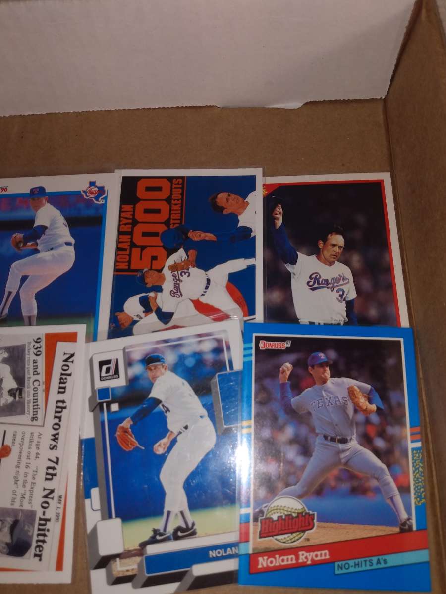 six card lot Hall of famer Nolan Ryan