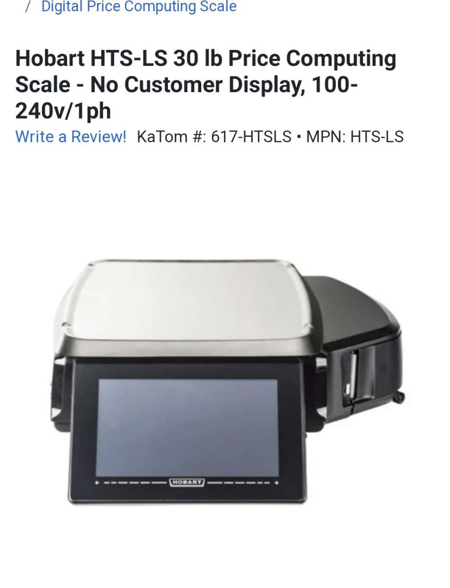 Hobart HTSLS 30 lb Price Computing Scale