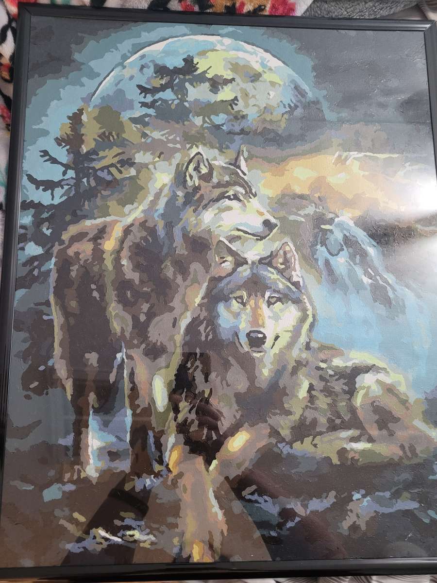 Wolves Painting
