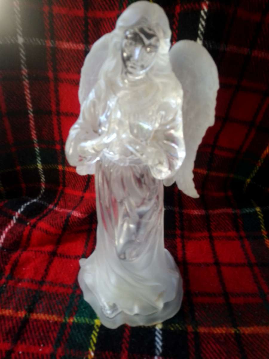 tall stand up clear angel