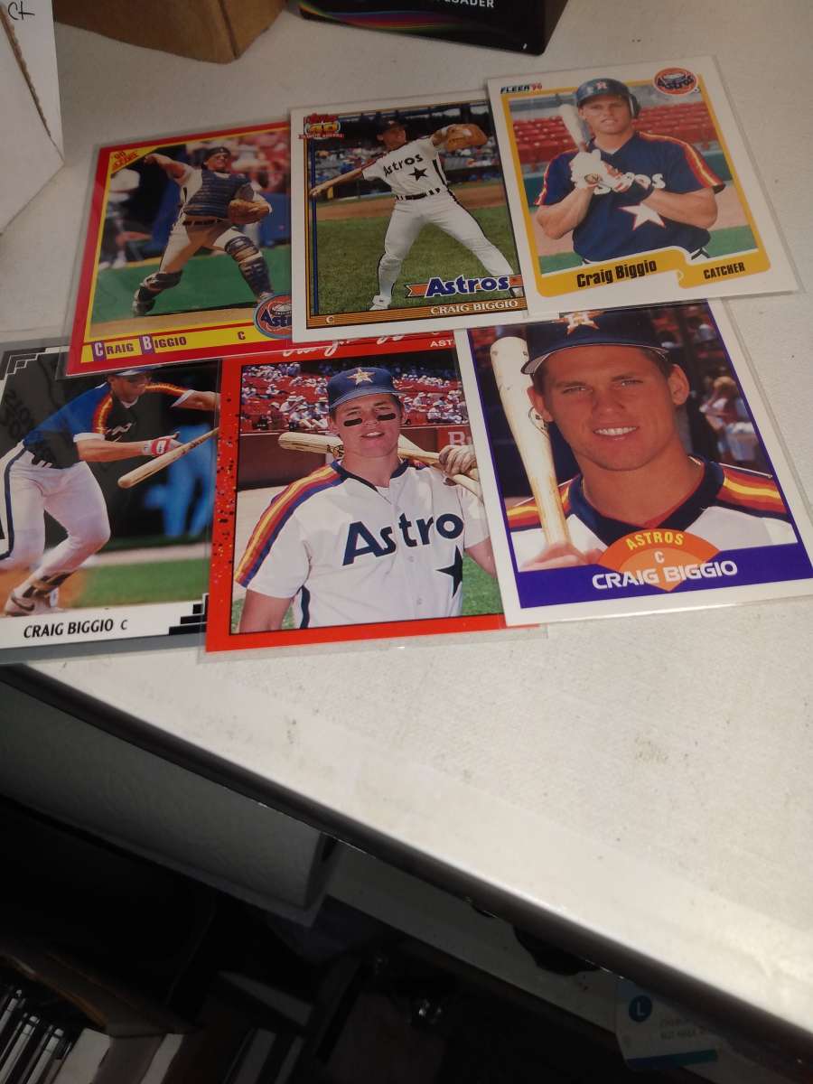 six card lot Craig biggio Hall of famer