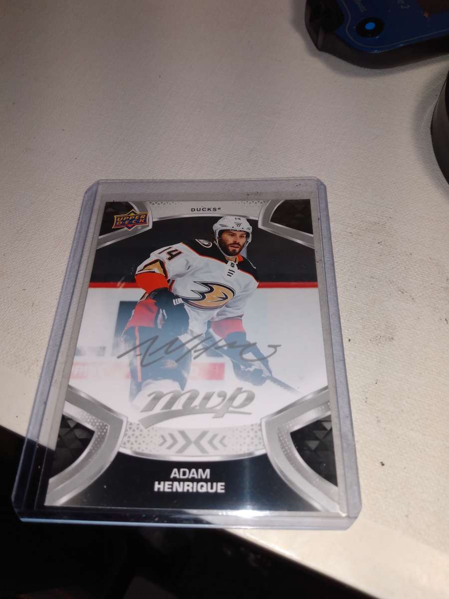 2022 upper Deck MVP autograph Adam henrique