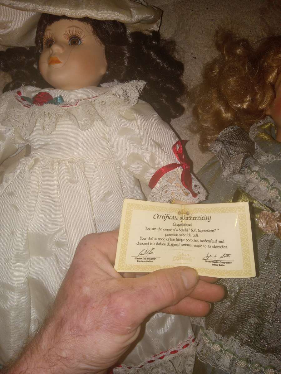 vintage authentic porcelain dolls