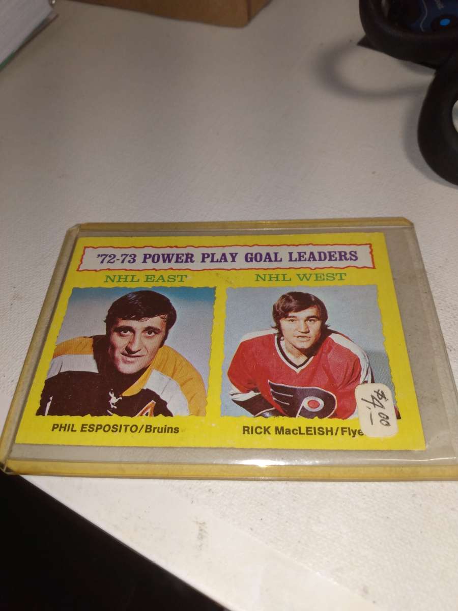 Topps 1972 1973 PowerPlay goal leaders Phil Esposito