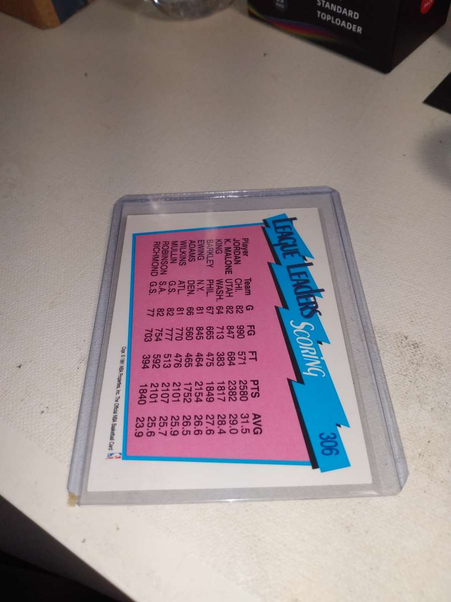 1991 NBA hoops League leader in scoring Michael Jordan and K